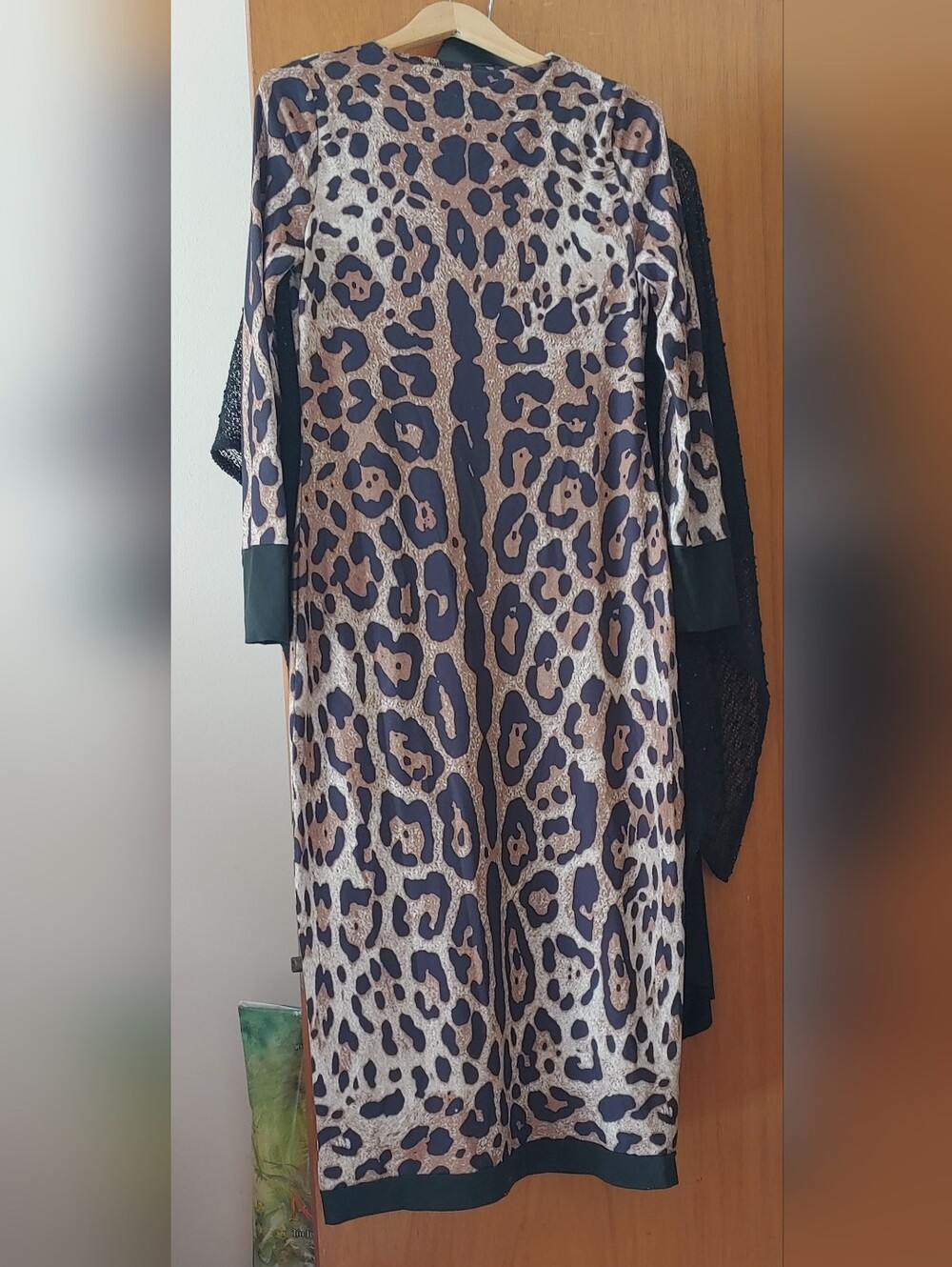 Source Unknown Brown and Black Leopard Print Long Dress